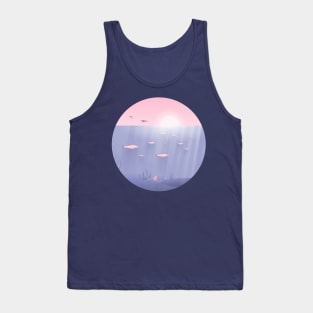 Flat sea landscape Tank Top